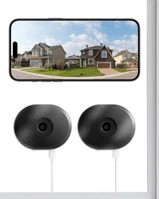 Zdjęcie produktu dla ZOSI 2er C680 2K Kamera monitorująca okienna, pełnokolorowy tryb nocny, 3 MP 2,4/5 GHz Kamera wewnętrzna Wi-Fi z rozpoznawaniem AI, pamięć w chmurze/na karcie, zasilanie wtykowe