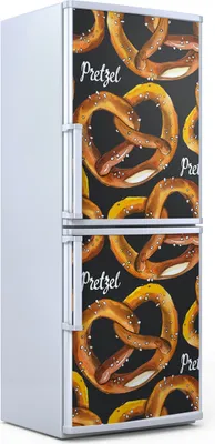 Produktbild von Kühlschrankdekoration 70x180 cm Aufkleber auf dem Kühlschrank - Brezel Snack