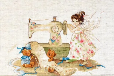 Produktbild von Luca-S Kreuzstich Set "Feenhafte Nadelfrau", Zählmuster, 29x19,5cm