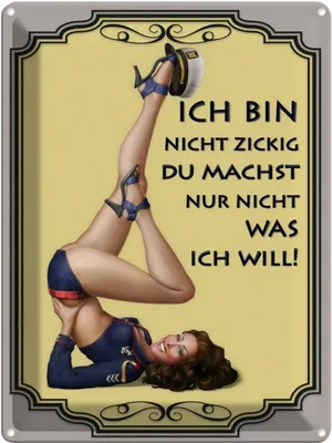 Produktbild von vianmo Blechschild 40x30 cm Frau ich bin nicht zickig Spruch Zitat