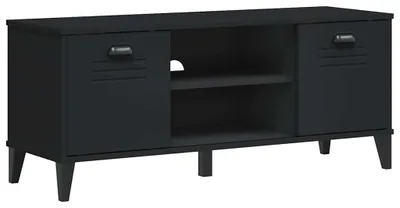 Produktbild von vidaXL Schuhbank VIKEN Schwarz 106x35x45 cm Holzwerkstoff