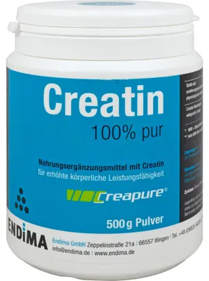 Produktbild von ENDIMA Creapure Creatin 100% pur Pulver, 500 g Pulver