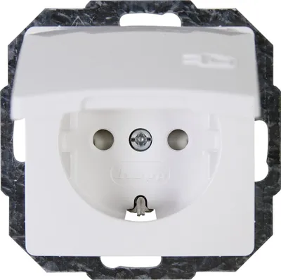 Produktbild von Kopp 920802069, CEE 7/3, 1 Modul(e), CEE 7/4, Weiß, 250 V, 16 A