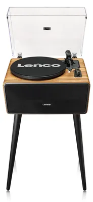 Produktbild von Lenco LS-570OK - Plattenspieler mit eingebauten Lautsprechern und Bluetooth® - Plattenspieler auf Beinen - Eichenholz