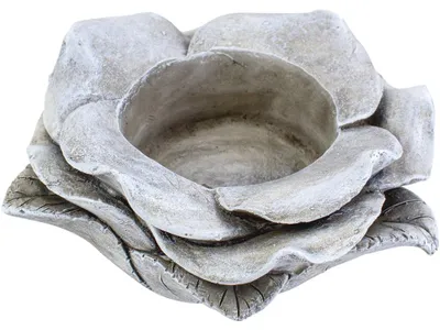 Produktbild von Grabschmuck Rose in grau Pflanztopf Deko Ø 14,5 cm