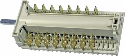 Produktbild von Backofenschalter Wahlschalter Dreefs 19HE-006 Backofen Herd Bosch Siemens 483616 00483616 mit 6/4,6mmØ Normachse Steckzungen eingesetzt in HE28178 HE28255 HE27125 HE28155