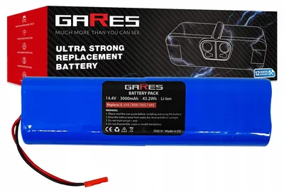 Zdjęcie produktu dla Gares Akumulator do Ilife V5s Pro 14,4V | 14,4V 3,0 Ah Li-Ion | Mocna Bateria do Robot Sprzątający | Wydajny Zamiennik Gares®