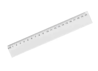 Produktbild von 20 cm durchsichtiges Kunststofflineal für präzises Messen
