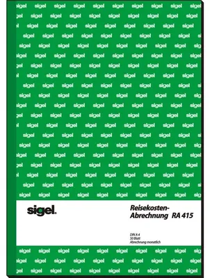 Produktbild von SIGEL RA415 Reisekostenabrechnungen, monatlich, A4, mit Blaupapier, 50 Blatt