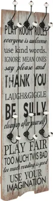 Obrázek produktu pro Nástěnný věšák na kabáty THANK YOU s 6 háčky 120 x 40 cm