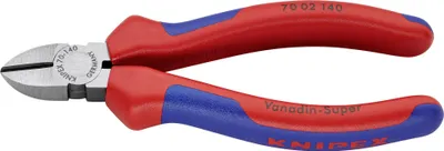 Produktbild von Knipex Seitenschneider DIN ISO 5749 Länge 140mm mit Facette poliert 2K-Hüllen - 70 02 140 SB