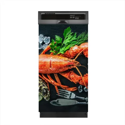 Produktbild von Aufkleber sticker 45x80 cm Dekorative folie Spülmaschine - Meeresfrüchte Platte