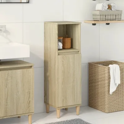 Obrázek produktu pro Maison Exclusive – koupelnová skříňka Sonoma dub 30x30x100 cm dřevěný materiál