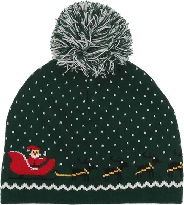 Produktbild von FRAAS Beanie Mütze Knitted Hat In Christmas Look Multicolor dunkelgrün