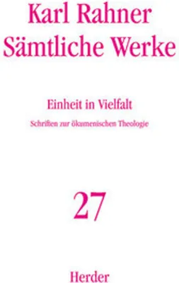 Obrázek produktu pro Rahner, K: Sämtliche Werke 27
