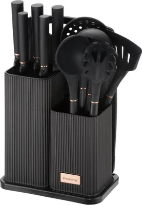 Produktbild von Klausberg Küchen Set 5 Messer und Utensilien Schwarz KB-7835