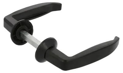 Image de Poignée de porte Poignée de porte - Aluminium - 105 x 40 mm - Set - Noir - Pour portes intérieures et extérieures