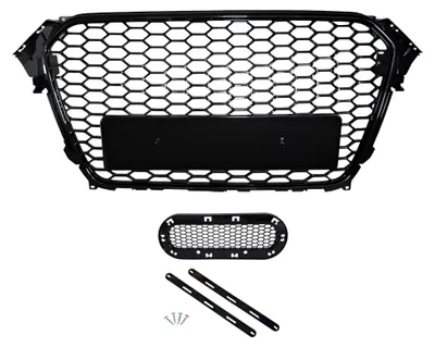 Produktbild von Wabengrill schwarz glänzend für Audi A4 B8 8K Facelift 2011–2015