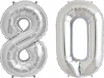 Zdjęcie produktu dla Balon Hel 80 Urodziny Rocznica Balony Na Imprezę
