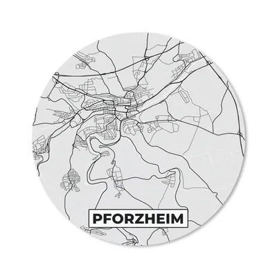 Produktbild von MuchoWow® Mauspad Mousepad Stadtplan - Deutschland - Pforzheim - Karte 20x20 cm - Mousepads - Maus Mat - Pad - Mausunterlage - Schreibtischmatte