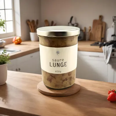 Produktbild von Saure Lunge im Glas – Metzgerei Guber – traditionell, herzhaft & frisch gekocht