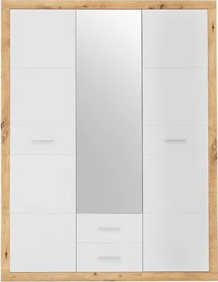 Produktbild von Storck 151cm 3 Türen und 2 Schubladen mit Spiegel - Artisan Eiche/Weiß