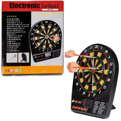 Produktbild von Van der Meulen Mini Electronisch Dartboard, Dartscheibe, Schwarz, Kunststoff, Kind, China, 270 mm