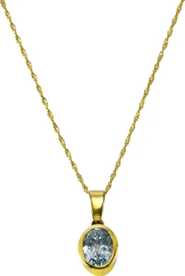 Produktbild von Celesta Gold Halskette 375/- Gelbgold Blautopas (beh)