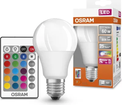 Immagine prodotto di Osram LED lampadina Star Classic A 60 E27 9W bianco caldo, bianco opaco