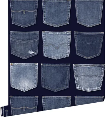 Produktbild von ESTAhome Tapete Jeanstaschen Blau 53 cm x 10.05 m