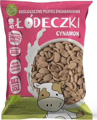 ŁÓDECZKI JAGLANO - OWSIANE Z CYNAMONEM BEZ DODATKU CUKRÓW BIO 260 g - HELPA