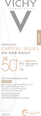 Image de VICHY Capital Soleil UV-Age daily FPS 50+ Crème solaire légère teintée, 40 ml de crème