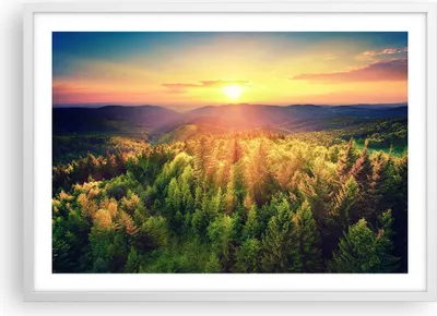 Produktbild von Gerahmtes Poster - Weißer Rahmen - Berge Natur - 70x50 cm - Wand Bild - Wanddeko - Wandbilder - Kunstposter - Wandposter - Bilderrahmen - Bilder - Kunstdruck - Wandbild - P2WAA70x50-3697