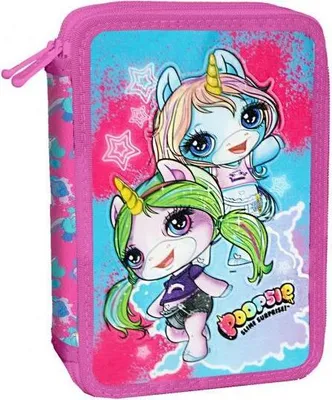 Zdjęcie produktu dla piórnik Poopsie girl 21 cm poliester różowy 31 szt