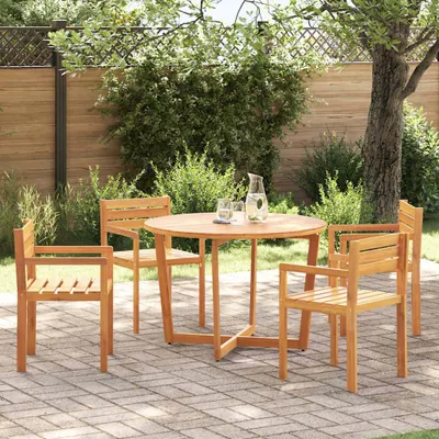 Immagine prodotto di Maison Exclusive - Set da pranzo da giardino in 5 pezzi in legno massello di acacia