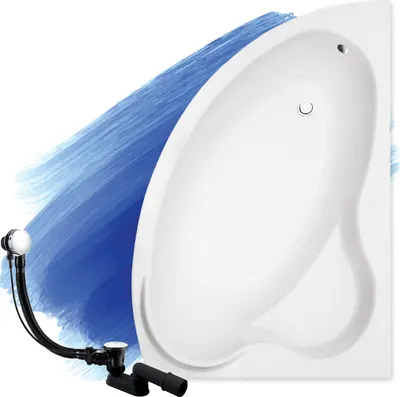 Produktbild von BADLAND Eckbadewanne Badewanne Ada RECHTS 140x90 mit Ablaufgarnitur und Füßen GRATIS ohne Verkleidung