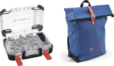 Image de Kit coffret 11 trépans avec sac à dos - BOSCH - 061599766L