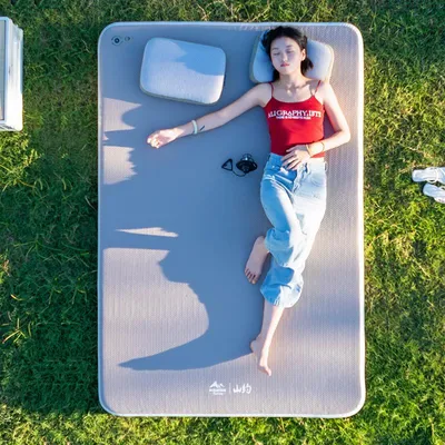 Produktbild von STUNQ® Luftbett Kompakt Faltbar Campingbett Zeltmatte 1-2 Personen Aufblasbare Matte 10cm Dicke Schlafmatte
