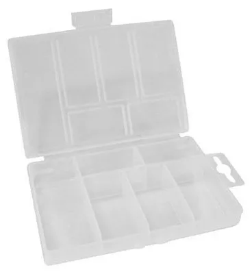 Produktbild von Plastikaufbewahrungsbox (85 x 135 x 25 mm / 3,35" x 5,31" x 0,98") - 6 Fächer