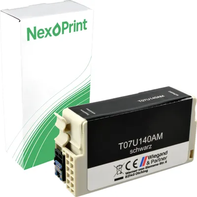 Produktbild von Druckerpatrone kompatibel zu Epson C13T07U140 407 schwarz WorkForce Pro WF-4745 DTWF