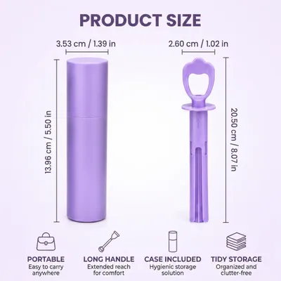 Produktbild von Applikator mit Aufbewahrungsbox, lila, 1 Stück, für Menstruationstasse