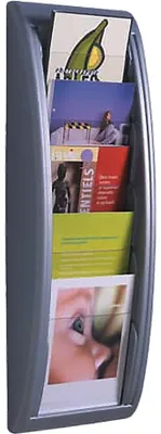 Obrázek produktu pro PAPERFLOW Wand-Prospekthalter A5 5-Faecher Farbe aluminium
