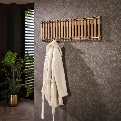 Produktbild von Wandgarderobe Garderobe Tweak 7+6 Haken / Massiv Mango sand 100cm lang