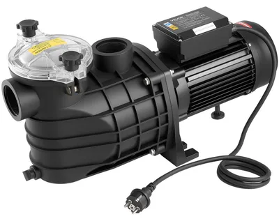 Produktbild von Poolpumpe, 3000 W, maximale Förderleistung 35.000 l/h, einstufige Schwimmbadpumpe, 220–240 V Wechselstrom, 2860 U/min, maximale Förderhöhe 19 m, mit 24-Stunden-Timer und Filterkorb, für Aufstell- und Einbaubecken, Whirlpools und Spas