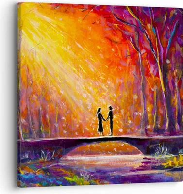 Produktbild von Bild auf Leinwand - Leinwandbild - Wald Baum Natur - 40x40cm - Wand Bild - Wanddeko - Wandbilder - Leinwanddruck - Bilder - Kunstdruck - Wanddekoration - Leinwand bilder - Wandkunst - AC40x40-3965