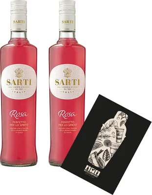 Produktbild von Sarti 2er Set Aperitif Rosa 2x 0,7L (14% Vol) Sarti Mailand Italien- [Enthält Sulfite]