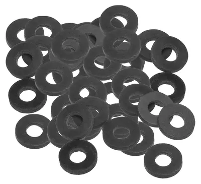 Image de 80 anneaux en caoutchouc ronds, diamètre intérieur 10 mm, diamètre extérieur 22 mm, épaisseur 3 mm, noir