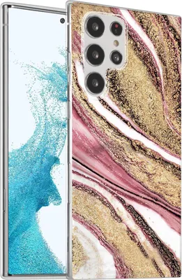 Produktbild von Hülle für Samsung Galaxy S22 Ultra Schutzhülle Marmor Motiv Handy Case Silikon Slim Cover