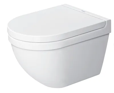 Produktbild von Duravit Wand-WC, Tiefspüler Starck 3 Compact 37,5x48,5cm, 4,5 l, weiß WonderGliss