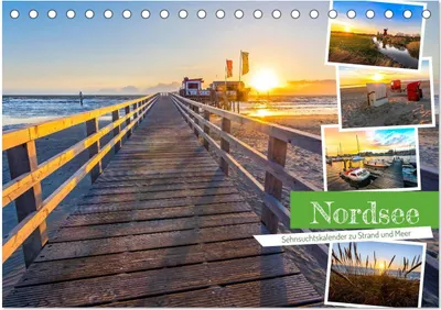 Produktbild von Nordsee - Sehnsuchtskalender zu Strand und Meer (Tischkalender 2025 DIN A5 quer), CALVENDO Monatskalender